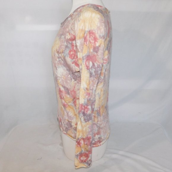 Free People Flower Bomb Womens XS Floral Wool Angora Hair blend Slouch Sweater - Picture 10 of 12